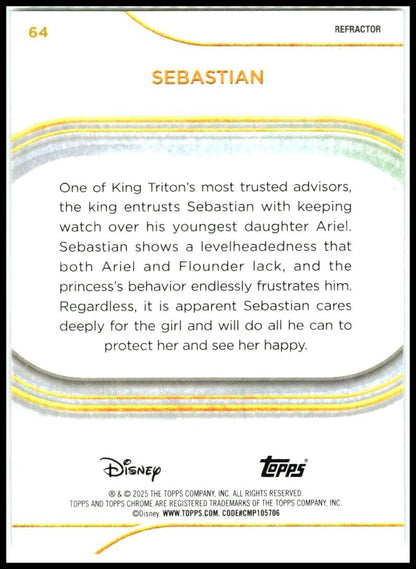2025 Topps Chrome Disney #64 Sebastian