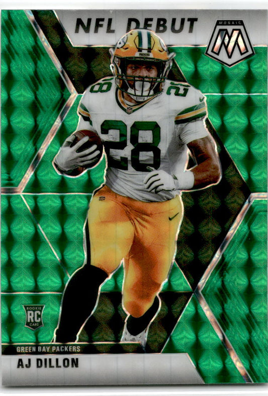 2020 Mosaic NFL Debut RC Green #279 AJ Dillon Green Bay Packers