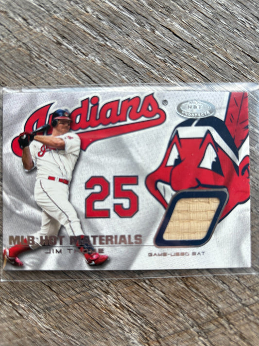 2002 Fleer Hot Prospects MLB Hot Materials #HM-JT Jim Thome Cleveland Indians