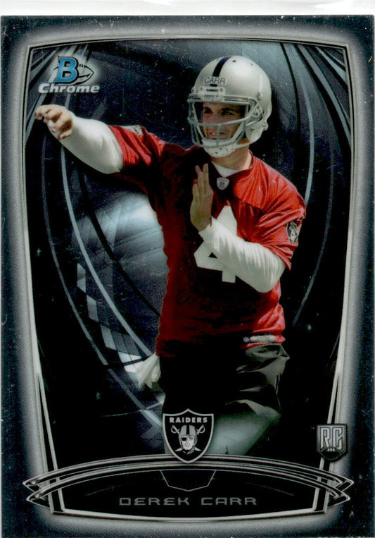 2014 Bowman Chrome #135 Derek Carr  Rookie Oakland Raiders.