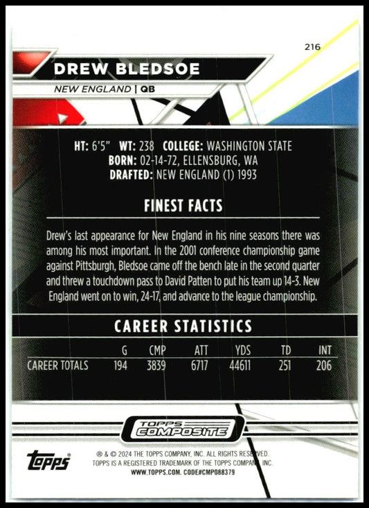 2023 Topps Composite #216 Drew Bledsoe New England Patriots