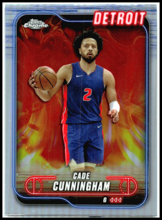 2024-25 Topps Chrome Refractor #18 Cade Cunningham Detroit Pistons