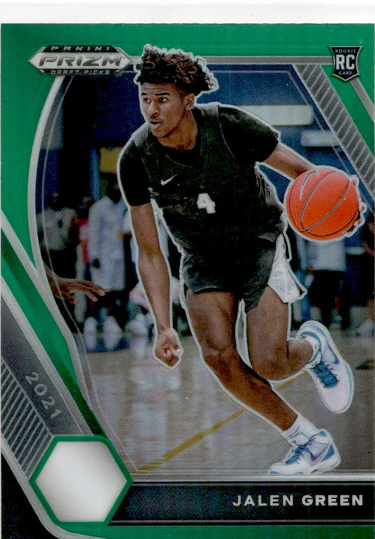 2021 Panini Prizm Draft Picks Green #4 Jalen Green Houston Rockets