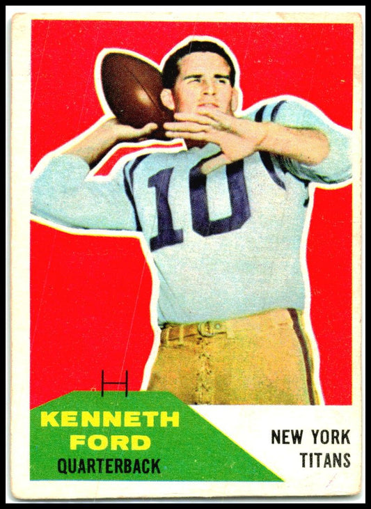 1960 Fleer #50 Kenneth Ford Rookie New York Titans
