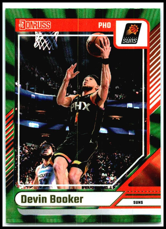 2024-25 Donruss Holo Green Laser #115 Devin Booker Phoenix Suns