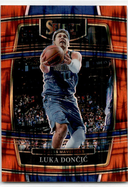 2021 Select  Orange Flash Prizm #12 Luka Doncic Dallas Mavericks