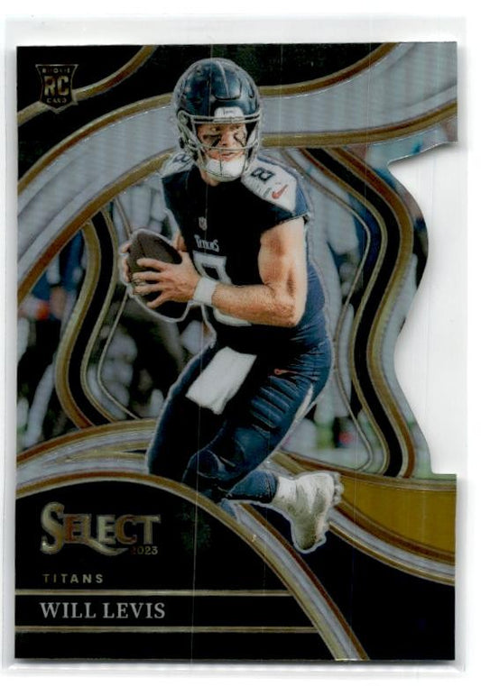 2023 Panini Select Black and Gold Prizms Die Cuts #206 Will Levis Rookie Titans