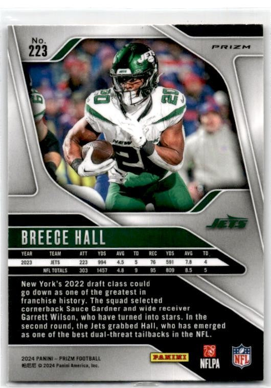 2024 Panini Prizm Disco #223 Breece Hall New York Jets