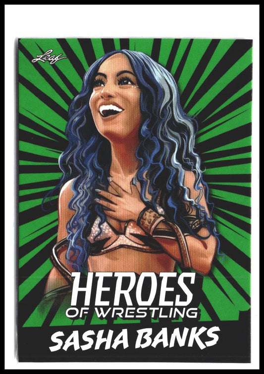 Sasha Banks #B-8 2023 Leaf Heroes of Wrestling Green