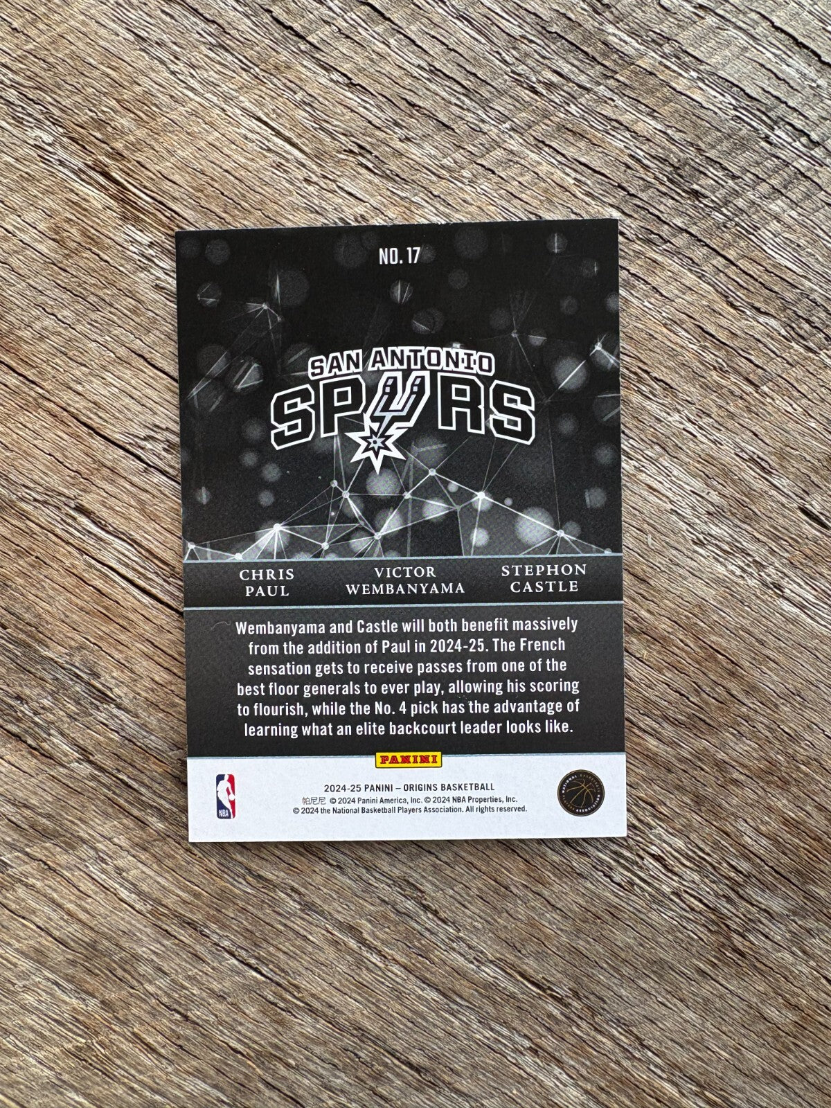 2024-25 Origins Pink Nucleus 17 Paul / Victor/ Castle /99 Spurs