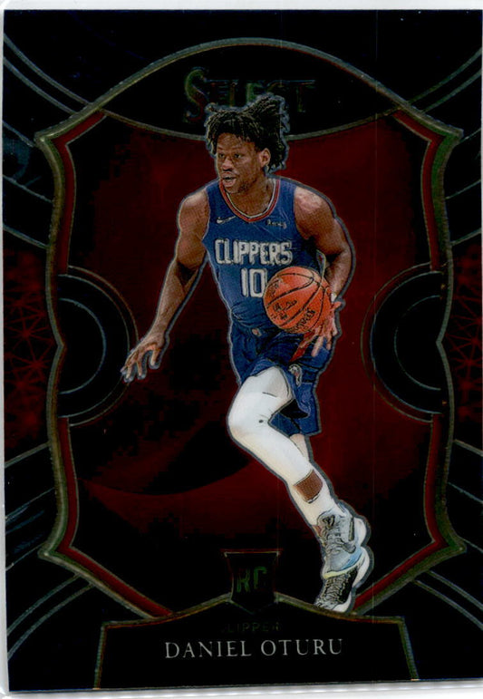 2020-21 Panini Select Blue #93 Daniel Oturu LA Clippers
