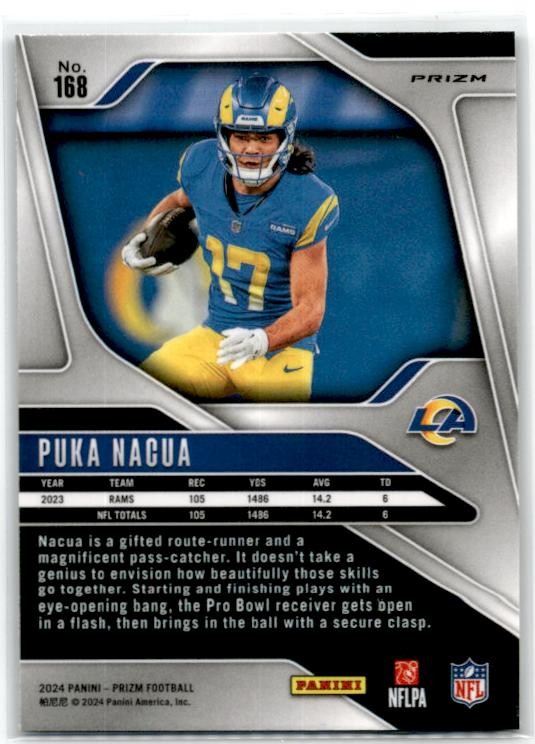 2024 Panini Prizm Green #168 Puka Nacua Los Angeles Rams