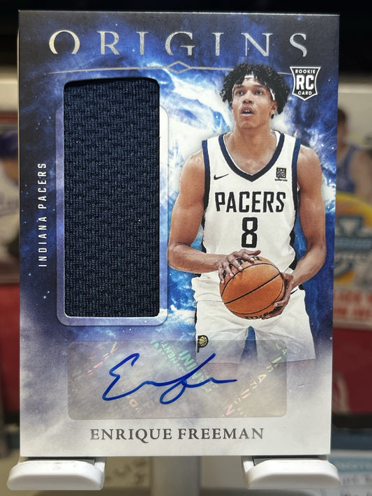 2024-25 Panini Origins RJA-EFP Enrique Freeman Auto Patch Indiana Pacers