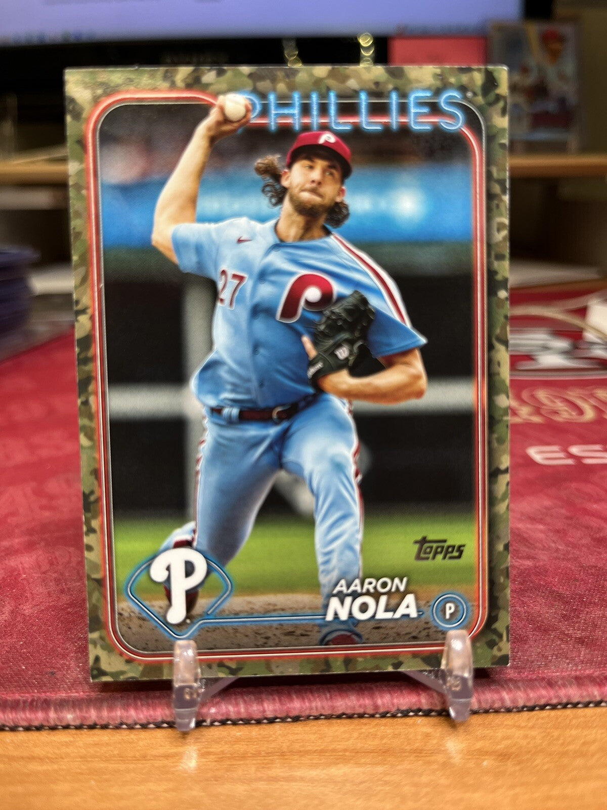 2024 Topps Memorial Day / Camo  #463 AARON NOLA  PHILLIES   #/25 SP