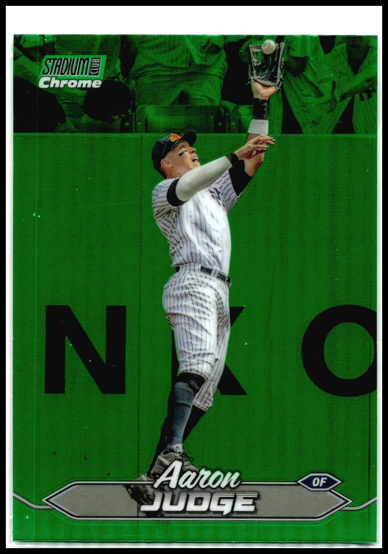 2024 Stadium Club Chrome Green Refractors #150 Aaron Judge New York Yankees
