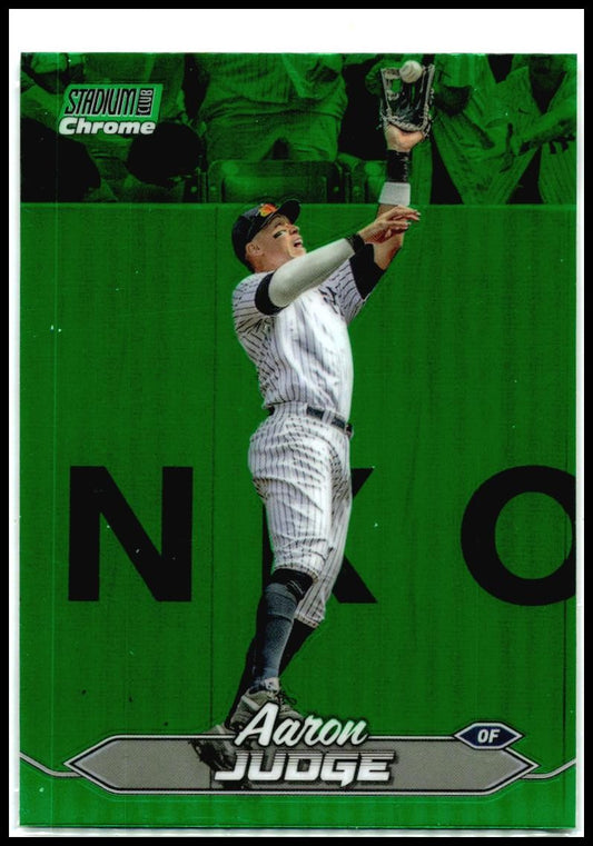 2024 Stadium Club Chrome Green Refractors #150 Aaron Judge New York Yankees