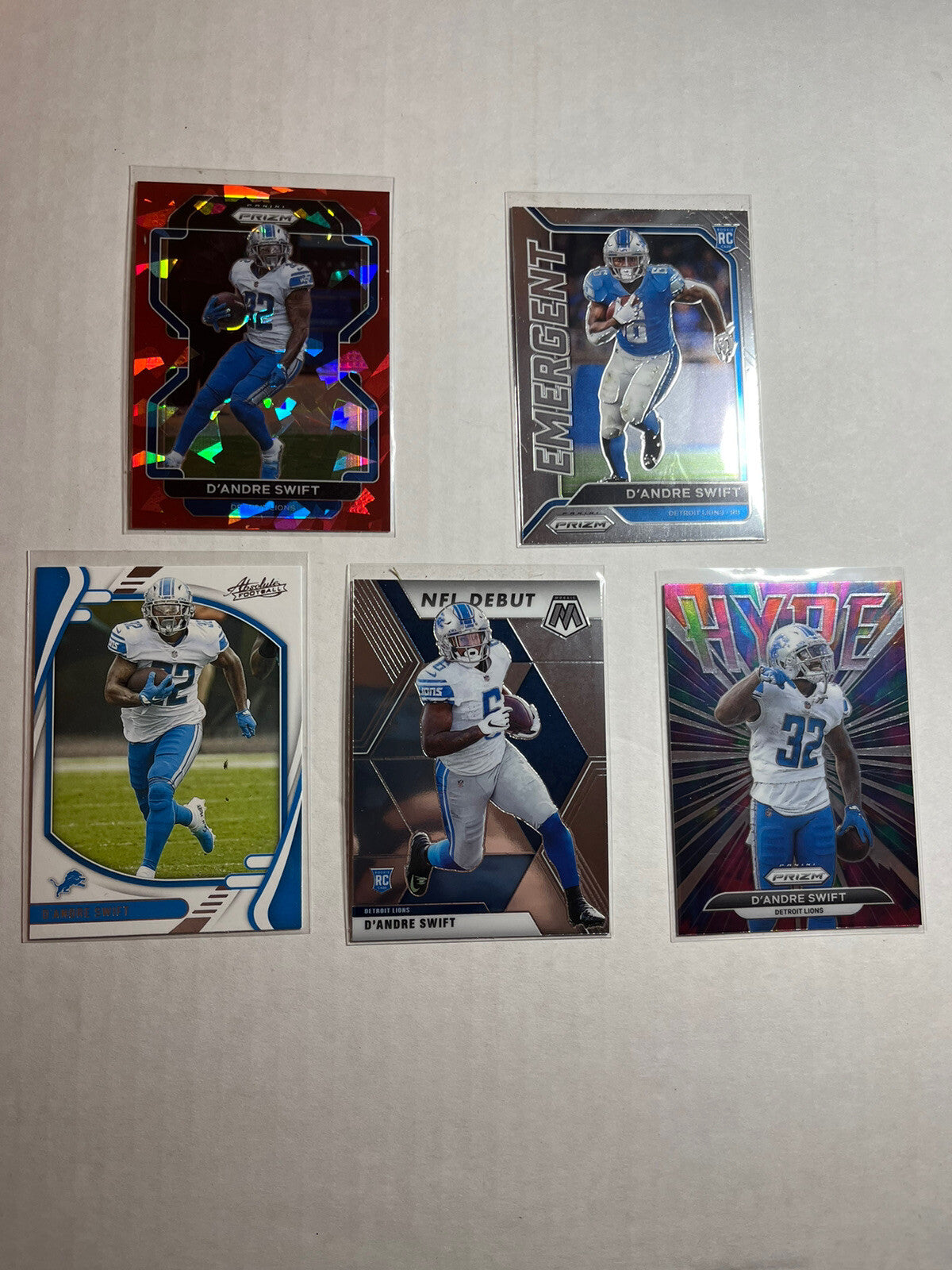 5 Card Lot D’Andre Swift 2020 and 2021 Lions 🔥