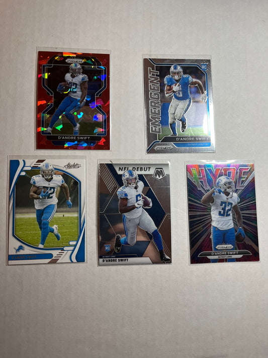 5 Card Lot D’Andre Swift 2020 and 2021 Lions 🔥