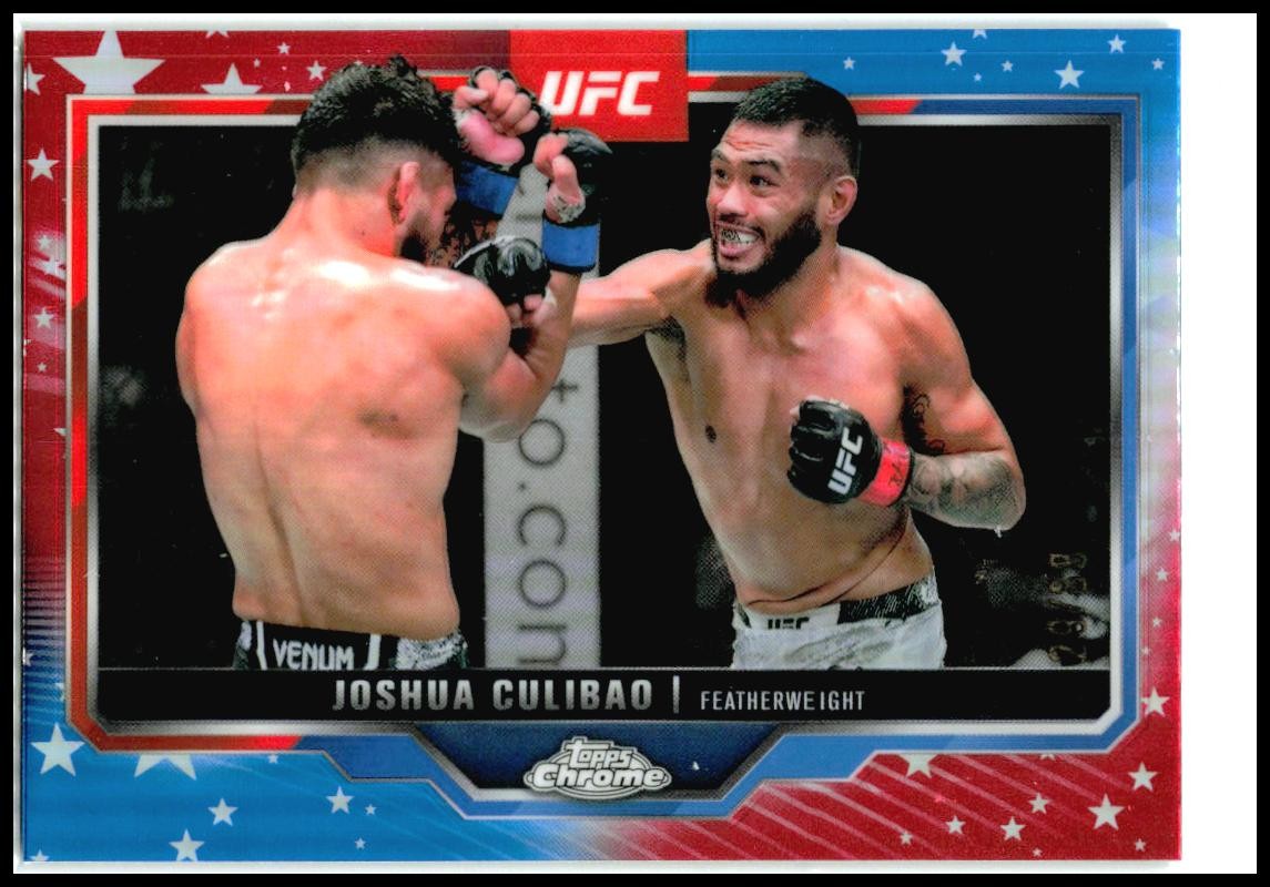 2025 Topps Chrome UFC Red, White & Blue Refractor #73 Joshua Culibao #/88