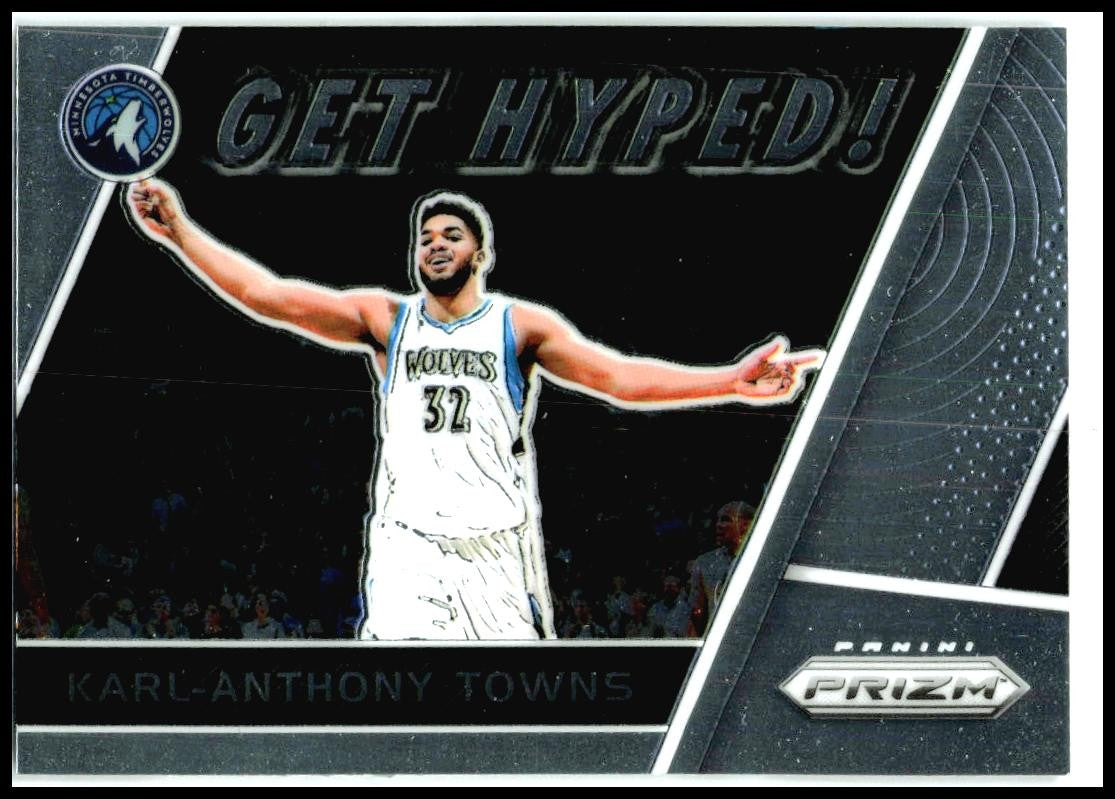 2017-18 Panini Prizm Get Hyped! #GH-KT Karl-Anthony Towns Minnesota Timberwolves