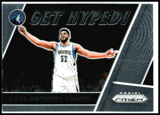2017-18 Panini Prizm Get Hyped! #GH-KT Karl-Anthony Towns Minnesota Timberwolves
