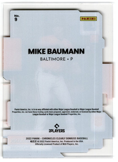 2022 Chronicles Cleary Donruss Mike Baumann Rookie Baltimore Orioles #9