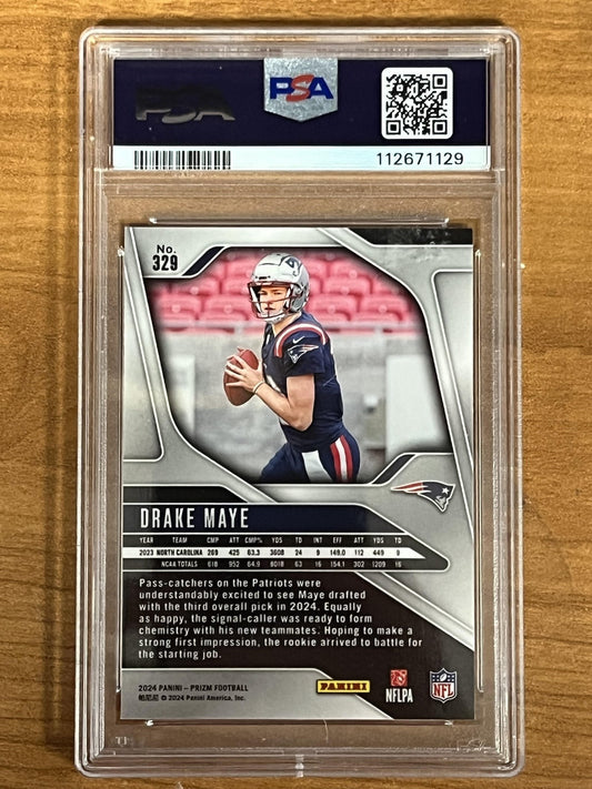2024 Panini Prizm #329 Drake Maye Rookie New England Patriots