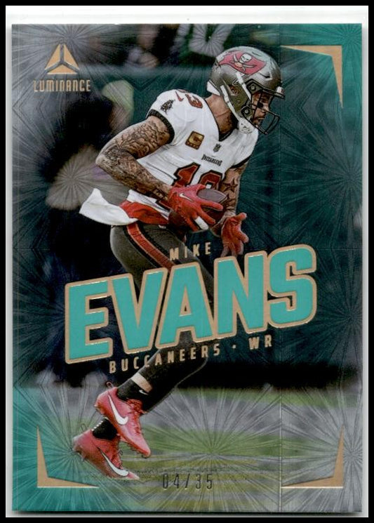 2024 Panini Luminance Teal #70 Mike Evans #/35 Tampa Bay Buccaneers