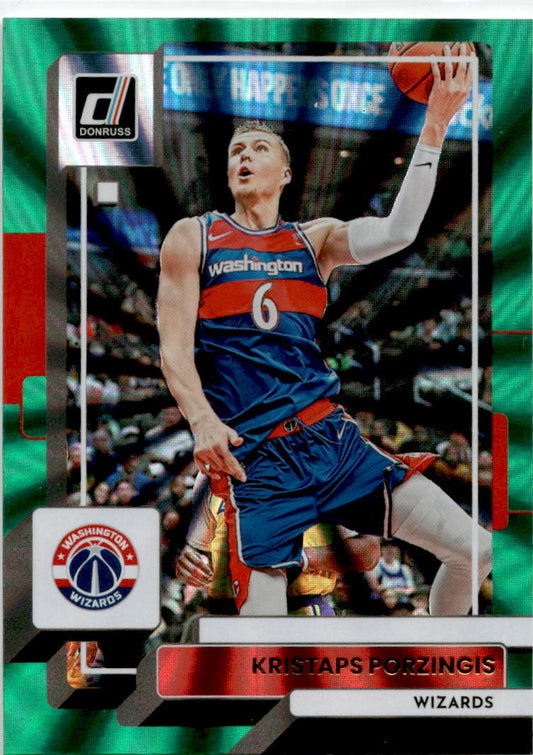 2022 Donruss Green Laser#84 Kristaps Porzingis