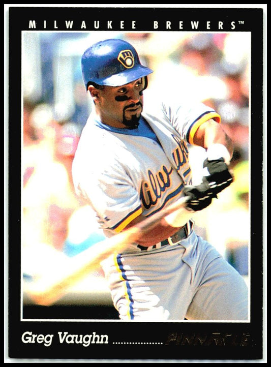 1993 Pinnacle #318 Greg Vaughn Milwaukee Brewers