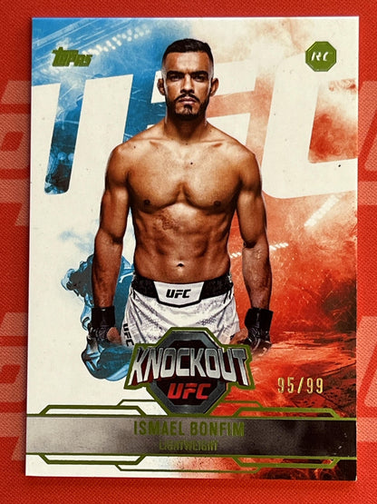 2025 Topps Knockout UFC Lime Green #64 Ismael Bonfim Rookie #/99