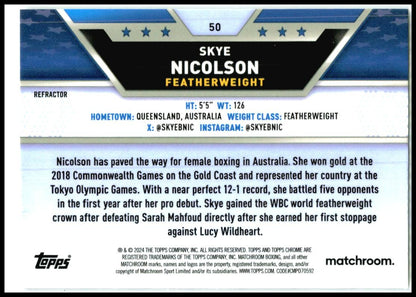 2024 Topps Chrome Refractor #50 Skye Nicolson