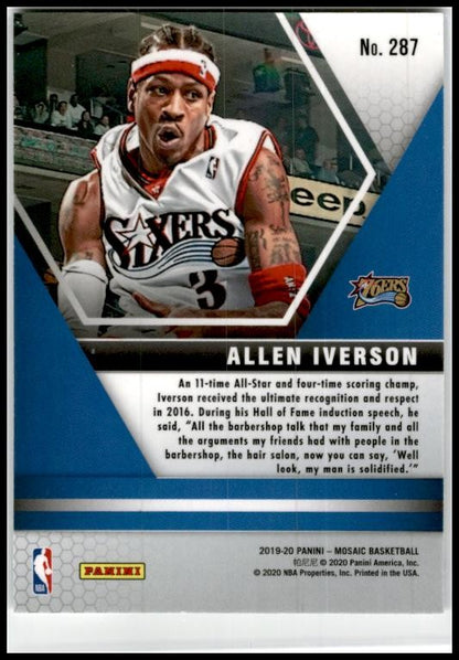 2019-20 Panini Mosaic #287 Allen Iverson Philadelphia 76ers