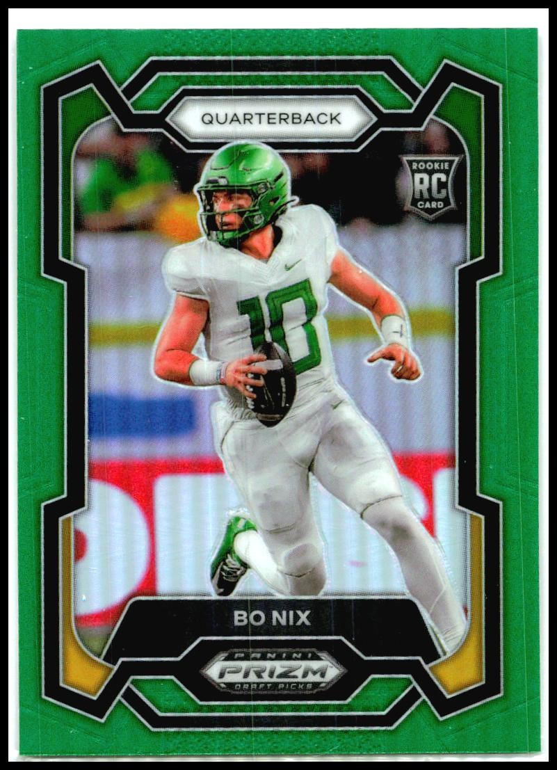 2024 Panini Prizm Draft Picks Green #105 Bo Nix Oregon Ducks
