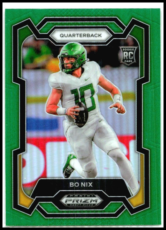 2024 Panini Prizm Draft Picks Green #105 Bo Nix Oregon Ducks
