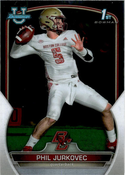 2022 Bowman Chrome University #35 Phil Jurkovec Boston College Eagles