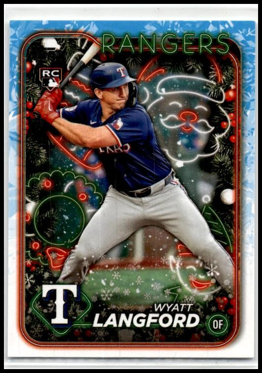 2024 Topps Holiday #H113 Wyatt Langford Texas Rangers
