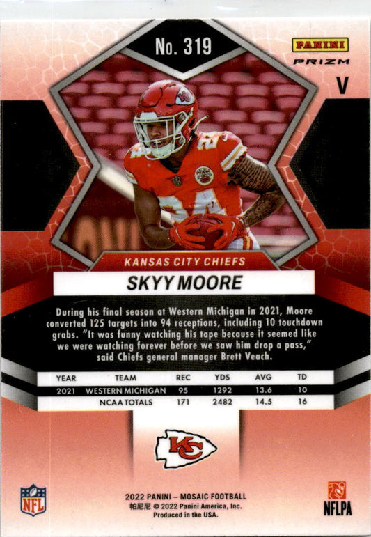 2022 Panini Mosaic Silver #319 Skyy Moore  Kansas City Chiefs