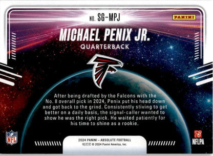 2024 Panini Absolute Star Gazing #SG-MPJ Michael Penix Jr. Atlanta Falcons