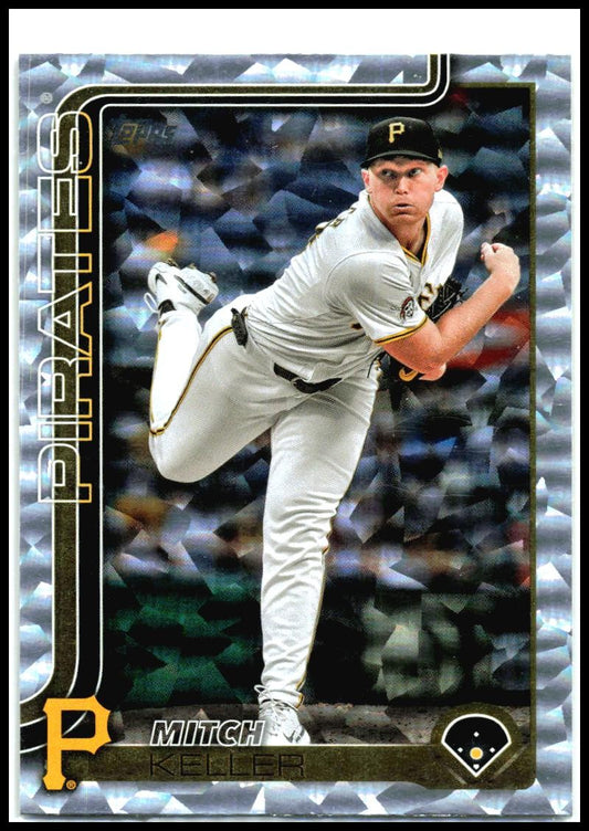 2025 Topps Silver Crackle Foilboard #108 Mitch Keller Pittsburgh Pirates