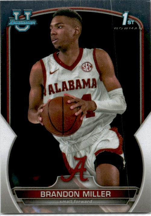 2022-23 Bowman University Chrome #80 Brandon Miller Alabama Crimson Tide