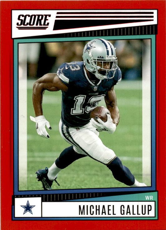 2022 Score Red #221 Michael Gallup Dallas Cowboys