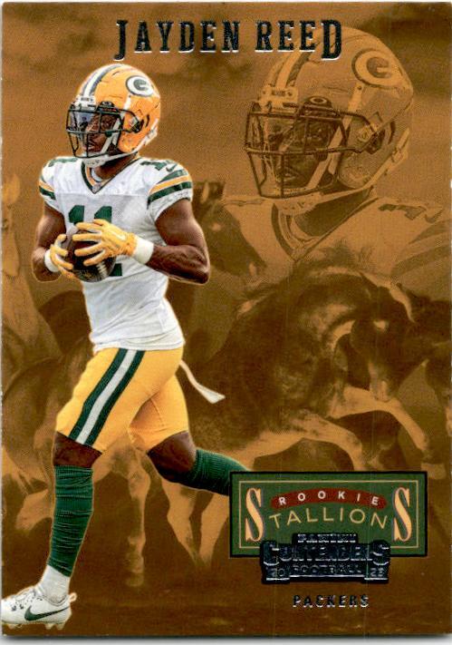 2023 Panini Contenders Rookie Stallions #22 Jayden Reed Green Bay Packers