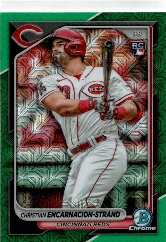 2024 Bowman Chrome Green Mojo #79 Christian Encarnacion-Strand Cincinnati Reds