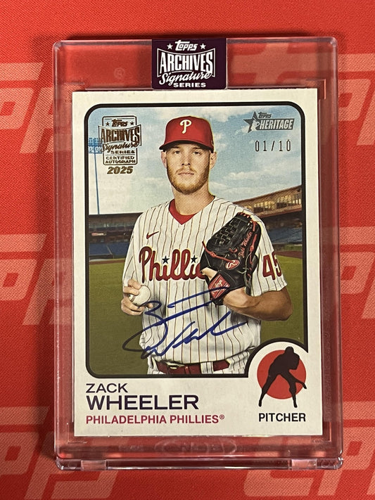 2025 topps archives signature series Auto /10 # Zach Wheeler Phillies