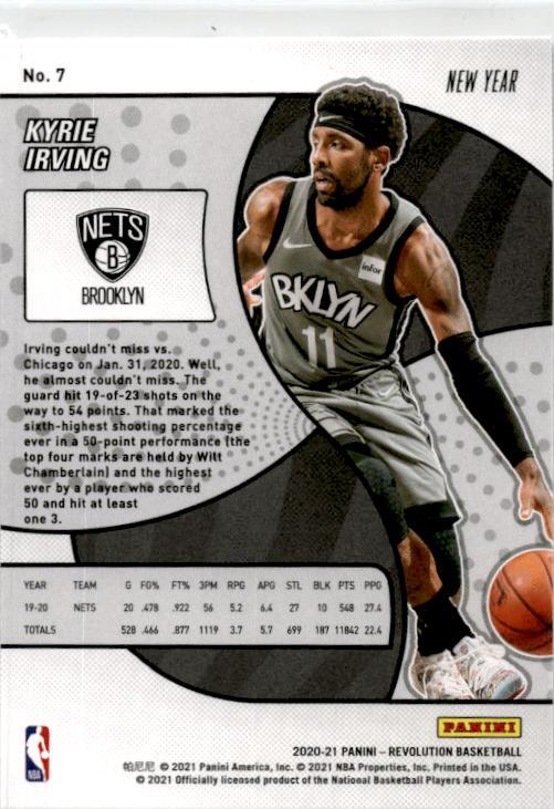 2020-21 Revolution Chinese New Year #7 Kyrie Irving