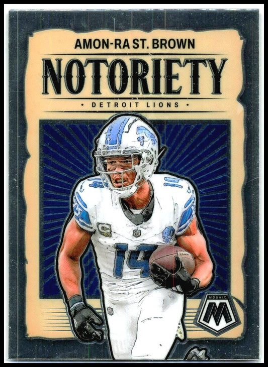 2024 Panini Mosaic Notoriety #12 Amon-Ra St. Brown Detroit Lions