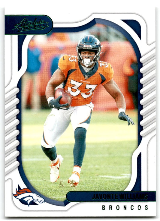 2022-23 Panini Absolute Greem Javonte Williams Denver Broncos #12