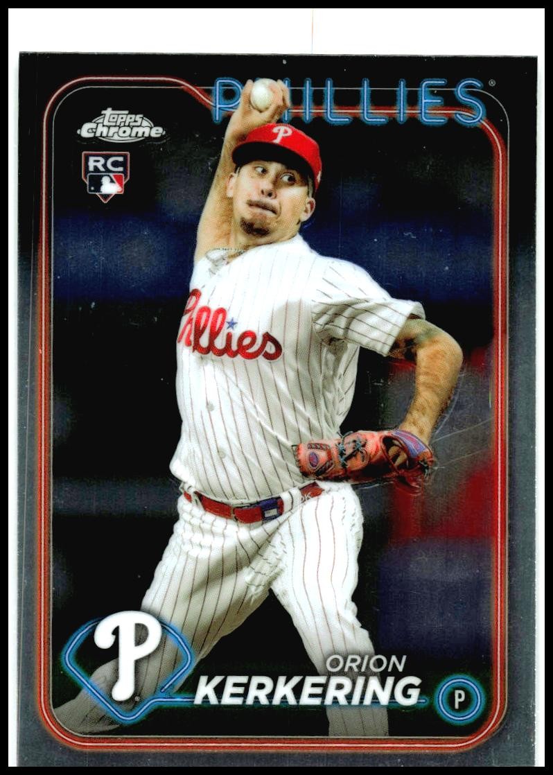 2024 Topps Chrome #180 Orion Kerkering Rookie Philadelphia Phillies