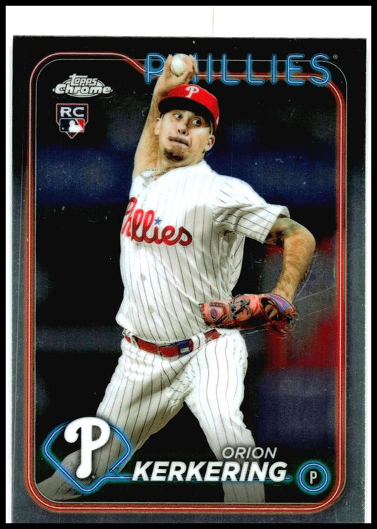 2024 Topps Chrome #180 Orion Kerkering Rookie Philadelphia Phillies